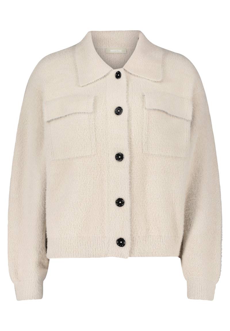 AMBER & JUNE - Winter-Strickjacke grau - Gr. - 38 von AMBER & JUNE