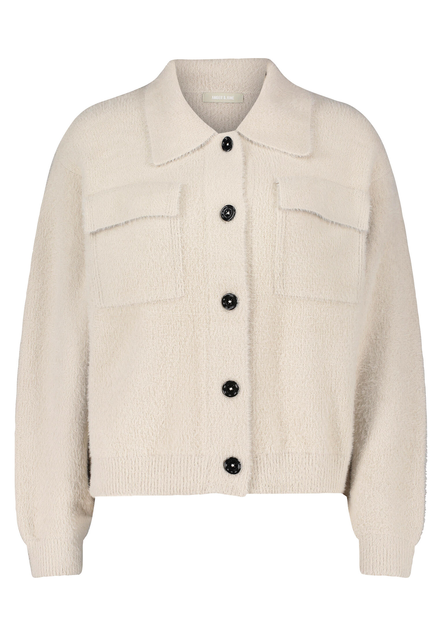 AMBER & JUNE - Winter-Strickjacke grau - Gr. - 44 von AMBER & JUNE