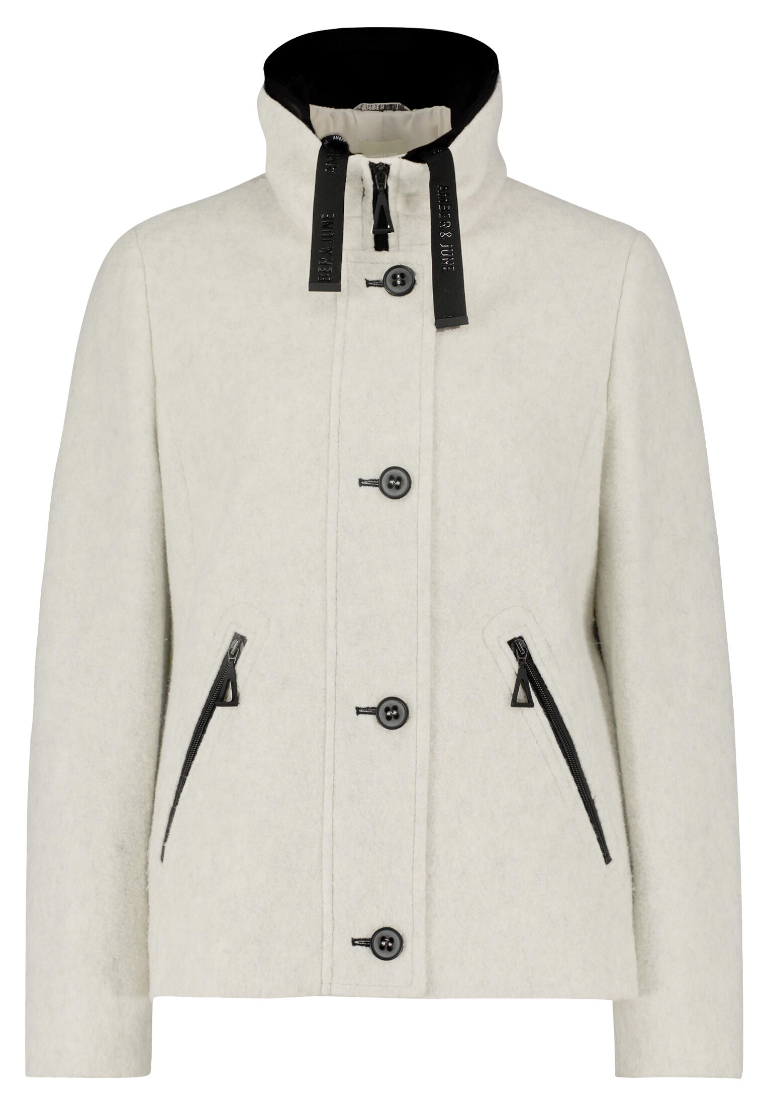 AMBER & JUNE - Winterjacke light silver melange - Gr. - 38 von AMBER & JUNE