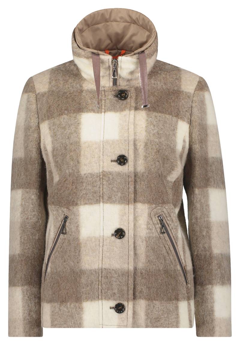 AMBER & JUNE - Winterjacke weiß/taupe - Gr. - 40 von AMBER & JUNE