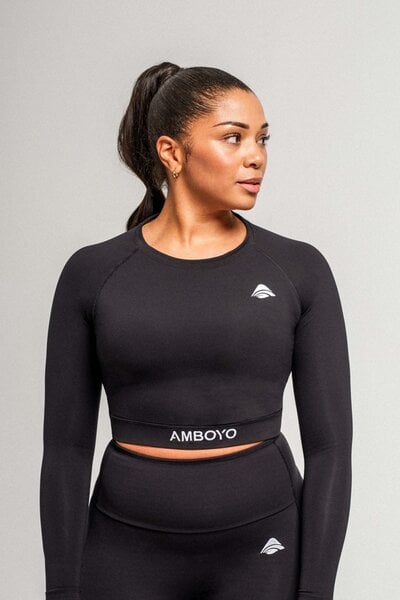 AMBOYO Sport Crop Top aus pflanzlichem Rizinusöl langärmelig - neue Marke von AMBOYO