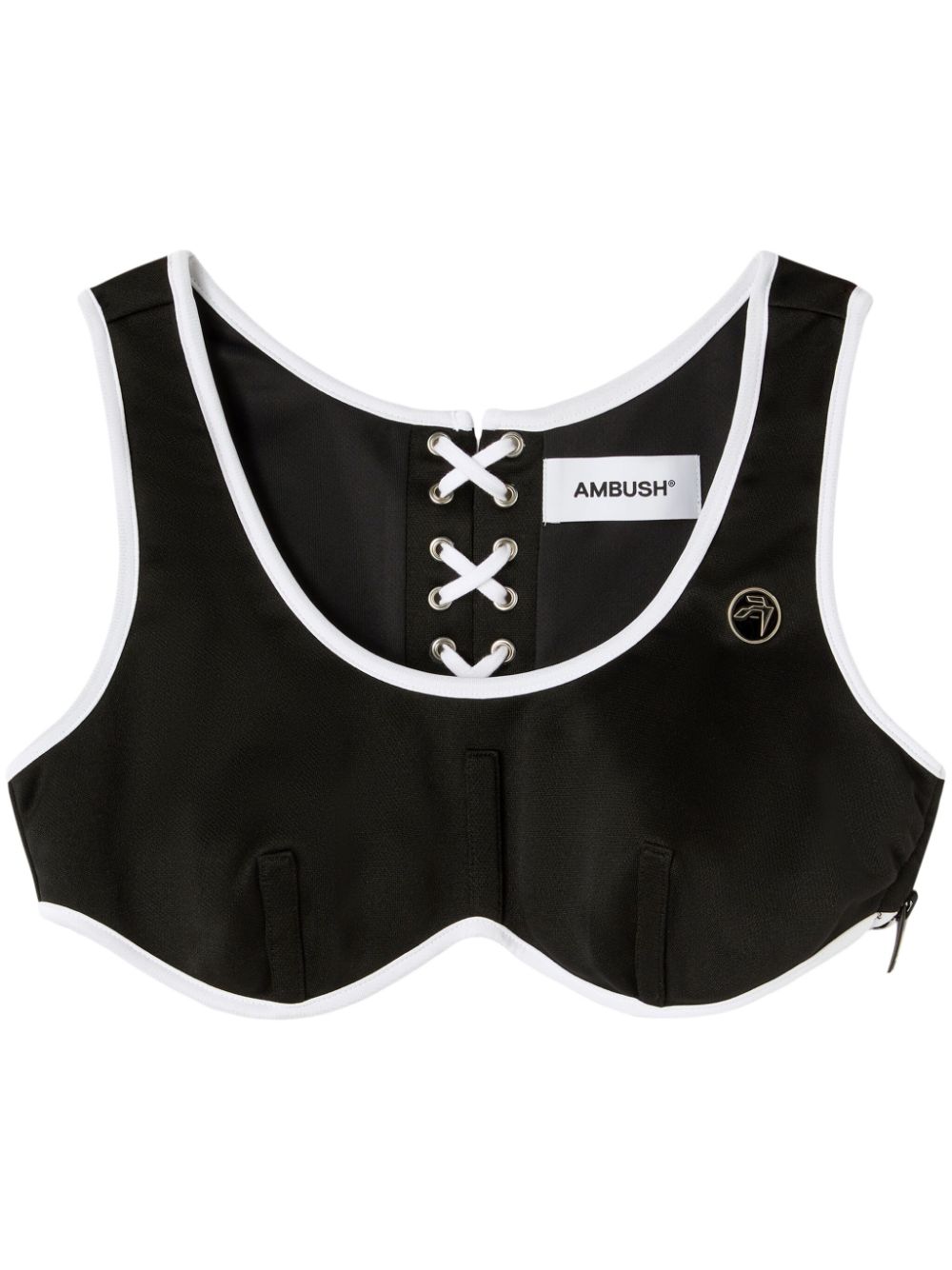 AMBUSH Cropped-Top mit Schnürung - Schwarz von AMBUSH