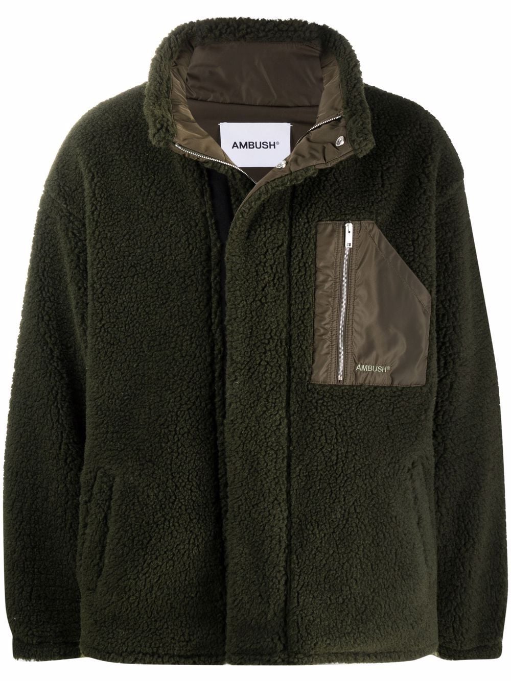 AMBUSH Fleece-Cardigan mit Stehkragen - Grün von AMBUSH