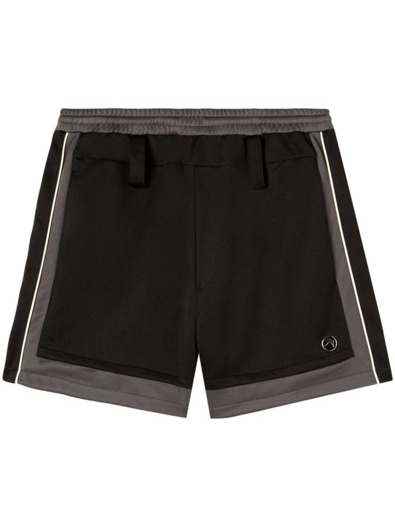 AMBUSH Gestreifte Joggingshorts mit Logo-Applikation - Grau von AMBUSH