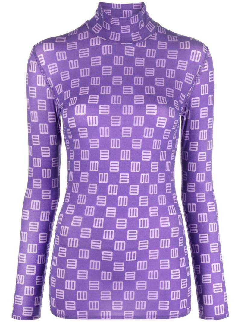 AMBUSH Langarmshirt mit Monogramm-Print - Violett von AMBUSH