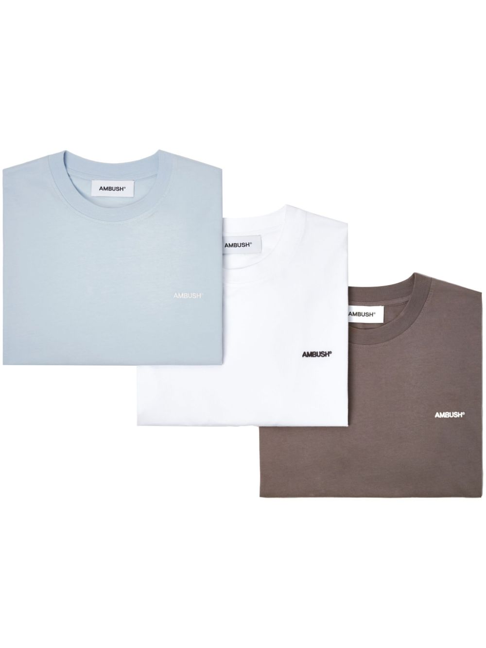 AMBUSH Set aus drei T-Shirts mit Logo-Stickerei - Blau von AMBUSH