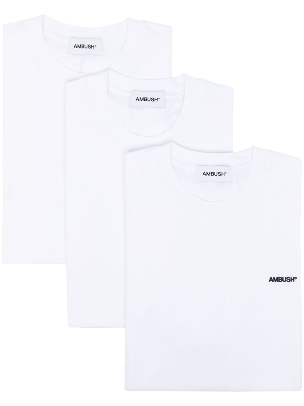 AMBUSH Set aus drei T-Shirts mit Logo-Stickerei - Weiß von AMBUSH