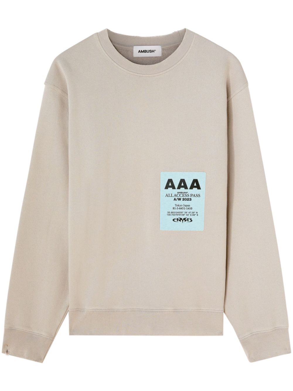 AMBUSH Sweatshirt mit Pass-Print - Nude von AMBUSH