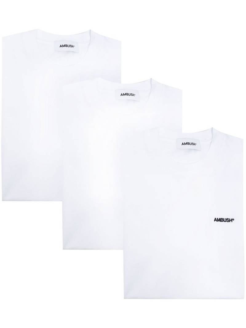 AMBUSH Set aus drei T-Shirts mit Logo-Stickerei - Weiß von AMBUSH