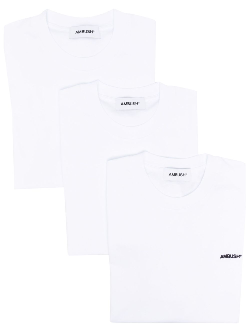 AMBUSH T-Shirt mit Logo-Stickerei - Weiß von AMBUSH