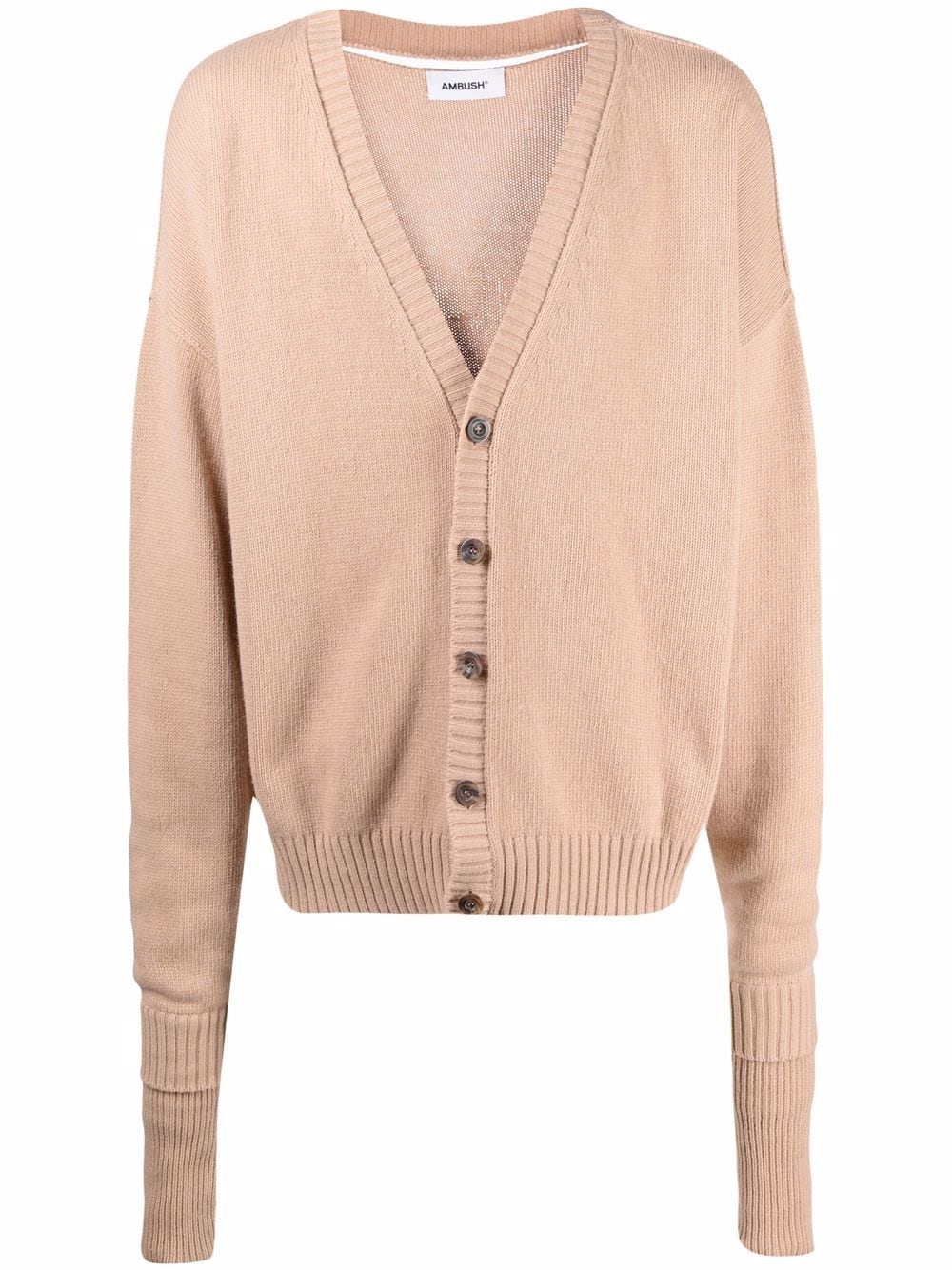 AMBUSH Cardigan mit Intarsien-Logo - Nude von AMBUSH