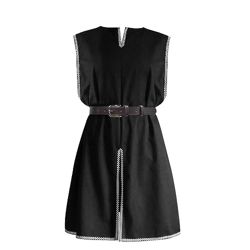AMCOIN Ärmelloses Hemd für Herren, mittelalterliche Renaissance-Ritter-Tunika, Kleid mit Rundhalsausschnitt, Halloween-Kostüm AMCOIN Ärmelloses Hemd für Herren, mittelalterliche Renaissance-Ritter-Tunika, Kleid mit Rundhalsausschnitt, Halloween-Kostüm von AMCOIN