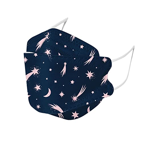 10 Stück Kinder Mundschutz mit Cartoon-Druck Motiv, Einweg Fisch-Form 4-Lagige 3D Maske_Schutz, Jungen Mädchen Atmungsaktiv Geruchlos MNS Masken-Tücher von AMDOLE