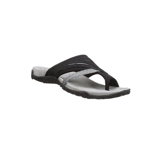AMDOLE Barfußschuhe Damen Sale Arch Support Sandals For Women Uk Damen Komfort-Flip-Flops im Tanga-Stil, Sommer-Strandsandalen Business Schuhe Damen (Black, 37) von AMDOLE
