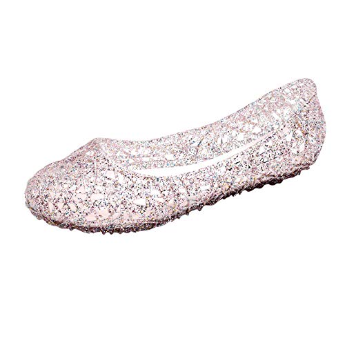 AMDOLE Barfußschuhe Damen Sale Sandals For Women Flache kristallklare Gelee Aushöhlung von Boden heraus atmungsaktive Frauen-Vogelsandalen Frauen-Sandalen Damen Schuhe Hoch (Pink, 41) von AMDOLE