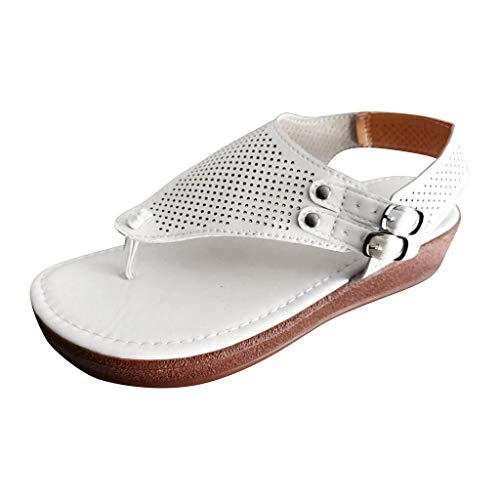 AMDOLE Damen Schuhe Sale Ladies Sandals Sandalen flip hohl Frauen out Plattform Keilchen Damenschuh Flop lässige Mode Damensandalen Winter Damenschuhe 40 (White, 37) von AMDOLE