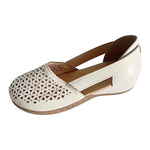 AMDOLE Damen Schuhe Sale Women Shoes Outdoor-Schuhe Thicksoled atmungsaktive Frauen Sandalen Freizeit beiläufige Modesandalen für Frauen Gelbe Schuhe Damen Pumps (White, 40) von AMDOLE