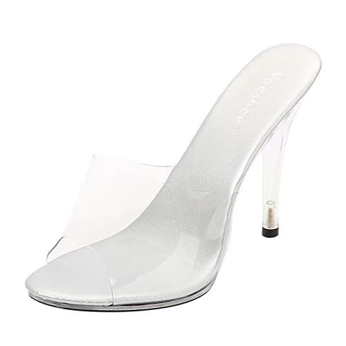 AMDOLE Damenschuhe Sale Sandals With Arch Support For Women Mode Frauen Sexy High Heels Transparente Sandalen Freizeitschuhe Neopren Schuhe Damen (Silver, 39) von AMDOLE