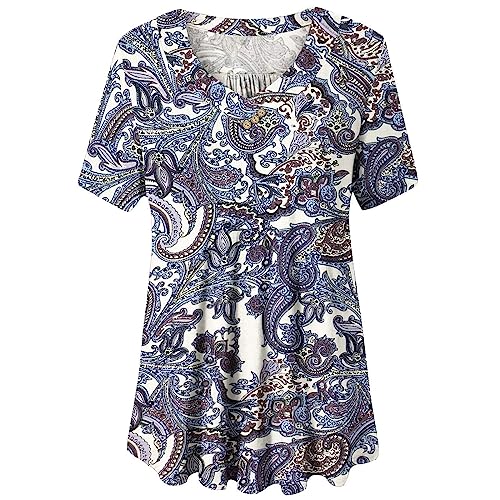 AMDOLE Lightning Deals of Today Prime Clearance Damen-T-Shirt Weißes Top Outfit Übergröße Zweireihig Bluse Damen Elegant Schwarz Hemd Damen 2024 von AMDOLE