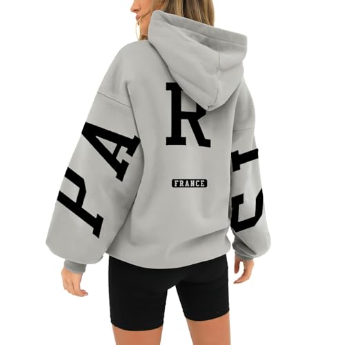 AMDOLE Lightning Deals of Today Prime Clearance Schwarzer Kapuzenpullover Pullover Sportlich Damen Sweatshirt Weihnachten Damen Sweatshirt Jacken Frauen Sweatjacke+Gefuettert+Damen von AMDOLE