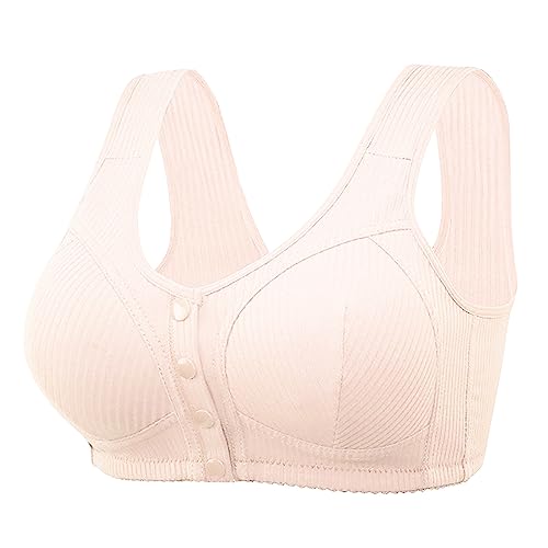 AMDOLE Vorne Vershcluss Daisy BH für Senioren Große Größen Einstellbar Atmungsaktive Leichter Bequemer Ohne Bügel 2024 Neuer Bequemer Yoga BH für Damen Elastic Softbund Lauf Vorderverschluss BH von AMDOLE