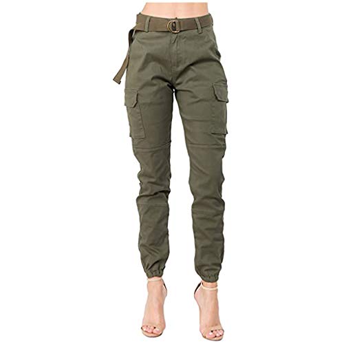 Weiße Hose Damen Medizin Stretch 48 Damen Multi Pocket Cargo Freizeithose Elastische Taille Korsett Seilhose Lack Kleidung Damen Hose von AMDOLE