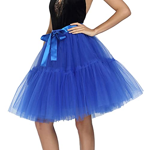 Deals of The Day Lightning Deals Karneval Kostüm Damen Dirndl Kariert Tutu Damen Tüllrock Gelb Lang 50Er Jahre Kostüm Mädchen Dirndl Damen Schwarz Kurz Tütü Rock Weiß Cowgirl Rock Pink Reifrock von AMDOLE