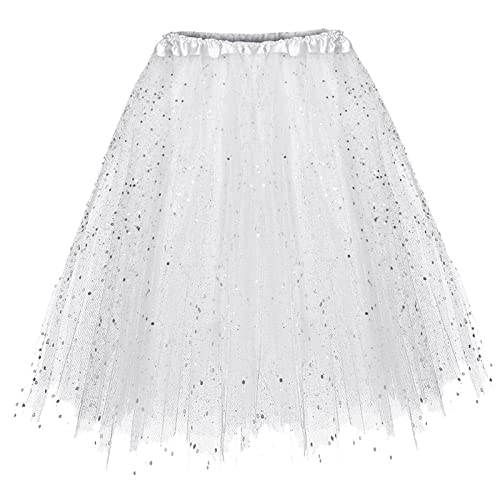 Prime Deals of The Day Today Only Karneval Kostüm Damen Tüllrock Blau Grün Rock Vorne Kurz Hinten Lang Corsage Silber Feen Kleid Damen Trachtenrock Schwarz Pink Tüllrock Tutu Damen von AMDOLE