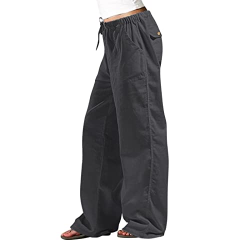 Prime of Day 2024 Angebote Hosen Damen Baggy Lockere Sommerhose Damen Single of Day 2024 Angebote Only Hose Damen Lederoptik Hose Damen Niedrige Leibhoehe Rote Leinenhose Damen von AMDOLE