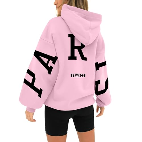 Tiktok Trend Items Sweatjacke Damen Ragwear Damen Pulli Mit Kapuze Cartoon Hoodie Damen Lange Pullover Für Damen Herbst Herbst Kleidung Damen Sweatjacke Damen Altrosa von AMDOLE