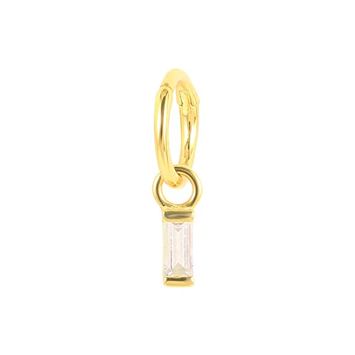 AMDXD 1 Stücke 925 Sterling Silber Nasenpiercing, 1.2mm Hoop mit Rechteck Nasenring Chirurgenstahl Gold, Ohrringe Lippenring mit Zirkonia Rechteck für Damen AMDXD 1 Stücke 925 Sterling Silber Nasenpiercing, 1.2mm Hoop mit Rechteck Nasenring Chirurgenstahl Gold, Ohrringe Lippenring mit Zirkonia Rechteck für Damen von AMDXD