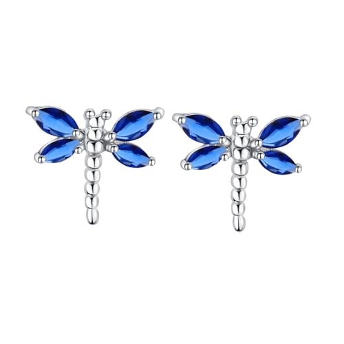 AMDXD 14 Karat Weißgold Au585 Frauen Ohrringe Echt Goldschmuck, Libelle Ohrstecker mit Labor Erstellt Saphir Blau Marquiseschliff, 14K Gold Ohrringe Nickelfrei AMDXD 14 Karat Weißgold Au585 Frauen Ohrringe Echt Goldschmuck, Libelle Ohrstecker mit Labor Erstellt Saphir Blau Marquiseschliff, 14K Gold Ohrringe Nickelfrei von AMDXD