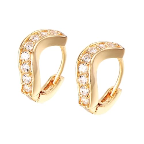 AMDXD 18 Karat Gelbgold Au750 Frauen Ohrringe Echte Goldschmuck, Hoop Creole Creolen mit Moissanit, 18K Gold Damenohrringe AMDXD 18 Karat Gelbgold Au750 Frauen Ohrringe Echte Goldschmuck, Hoop Creole Creolen mit Moissanit, 18K Gold Damenohrringe von AMDXD