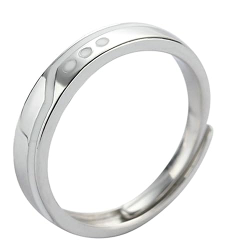AMDXD 925 Sterlingsilber Verlobungsringe, Klassiker Ringe Herren Und Damen, Silber Gothic Ringe Herren von AMDXD