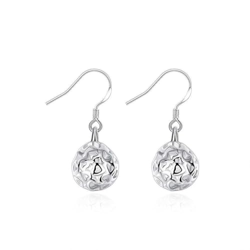 AMDXD Echt Damenohrringe 14K Weißgold Au585, Hohl Kugel Ohrhänger, Ohrstecker Frauen Gold 585 AMDXD Echt Damenohrringe 14K Weißgold Au585, Hohl Kugel Ohrhänger, Ohrstecker Frauen Gold 585 von AMDXD