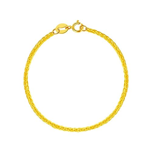 AMDXD Echt Schmuck Armband Gelbgold 18K 750, Armbänder für Mädchen Mesh Form Armband Frau Schlicht 18cm von AMDXD