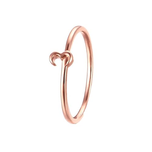 AMDXD Echte Goldschmuck Ringe Rosegold 9 Karat Au375, Nummer 3 Freundschaftsringe Oval Form, Damen Pärchen Ringe 375 Gold Partnerringe von AMDXD