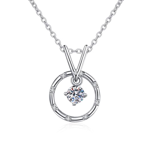 AMDXD Halsketten Damen 18K 750 Weißgold, Uhr Ketten für Frauen mit Labor Erstellt Diamant, Au750 Gold Damenkette Echtschmuck, 45+5cm AMDXD Halsketten Damen 18K 750 Weißgold, Uhr Ketten für Frauen mit Labor Erstellt Diamant, Au750 Gold Damenkette Echtschmuck, 45+5cm von AMDXD