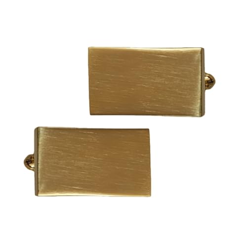 AMDXD Hemd Manschettenknöpfe Herren, Rechteck Cufflinks for Men, Gold Manschettenknöpfe für Unternehmen von AMDXD