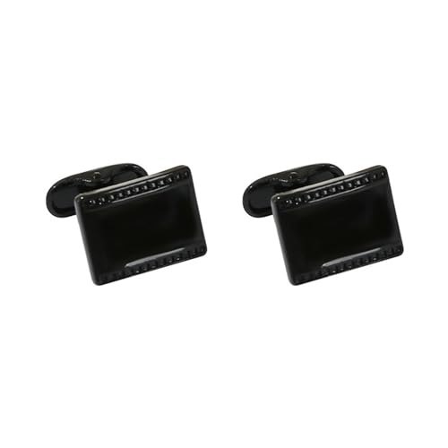 AMDXD Hemd Manschettenknöpfe Herren, Rechteck Cufflinks for Men Gold, Schwarz Manschettenknöpfe Hochzeitsgeschenke von AMDXD