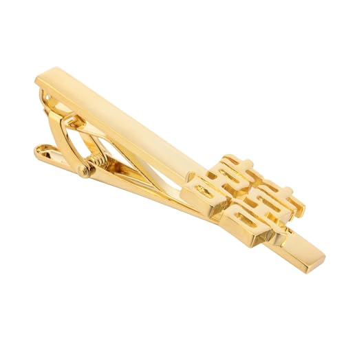 AMDXD Krawattennadeln für Herren Gravur, Chinesisches Wort Krawattenklammer Herren, Gold Krawattenklammer Tie Clip Hochzeitsgeschenke von AMDXD