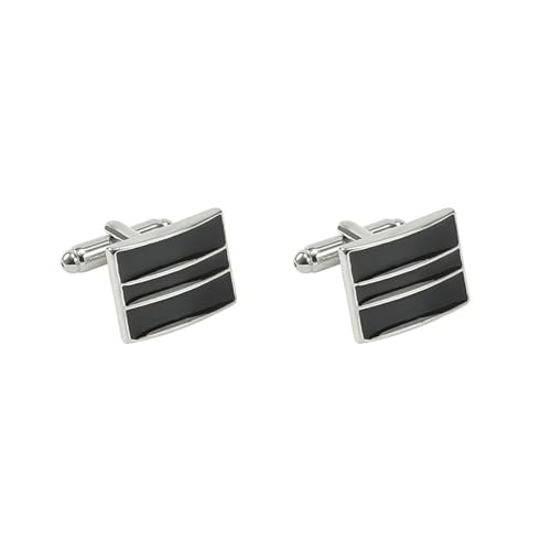 AMDXD Manschettenknöpfe, Rechteck Cufflinks for Men, Silber Manschettenknöpfe für Anzug Hemd Hochzeit Business Graduation Gift von AMDXD