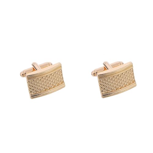 AMDXD Manschettenknöpfe Elefant, Geschnitzt Rhombus Cufflinks Box for Men, Gold Manschettenknöpfe für Herren zur Hochzeit, Verlobung, Valentinstag, Jahrestag von AMDXD