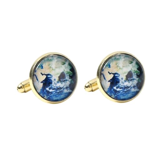 AMDXD Manschettenknöpfe Elefant, Karte Cufflinks for Men, Gold Manschettenknöpfe Hochzeitsgeschenke von AMDXD