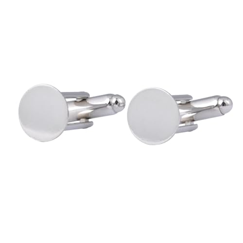 AMDXD Manschettenknöpfe Hemd, Rund Cufflinks for Men Gold, Silber Manschettenknöpfe für Unternehmen von AMDXD