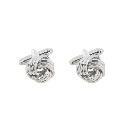 AMDXD Manschettenknöpfe Herren Gravur, Verdrehte Cufflinks for Men Gold, Silber Manschettenknöpfe für Anzug Hemd Hochzeit Business Graduation Gift von AMDXD