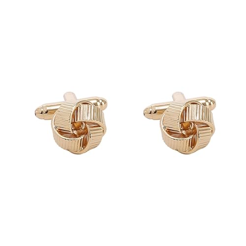 AMDXD Manschettenknöpfe Herren mit Gravur, Verdrehte Cufflinks Wedding, Gold Manschettenknöpfe für Herren zur Hochzeit, Verlobung, Valentinstag, Jahrestag von AMDXD