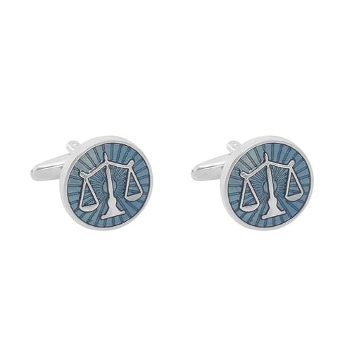 AMDXD Manschettenknöpfe für Herren, Bilanz Cufflinks for Men, Silber Manschettenknöpfe Hochzeitsgeschenke von AMDXD