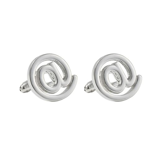 AMDXD Manschettenknöpfe für Herren, Geometrisch Muster Cufflinks Shirt for Men, Silber Manschettenknöpfe Hochzeitsgeschenke von AMDXD