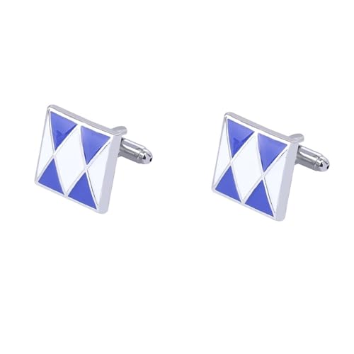 AMDXD Manschettenknöpfe mit Gravur, Quadrat Cufflinks for Men, Silber Manschettenknöpfe für Herren zur Hochzeit, Verlobung, Valentinstag, Jahrestag von AMDXD